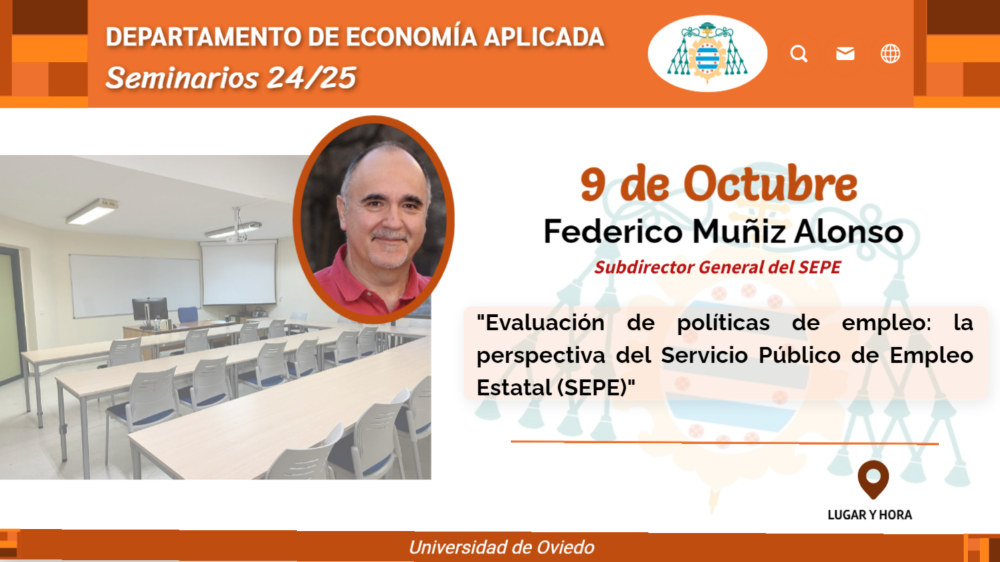 Imagen Seminario de D. Federico Muñiz Alonso (Subdirector General de Estadística e Información del SEPE)